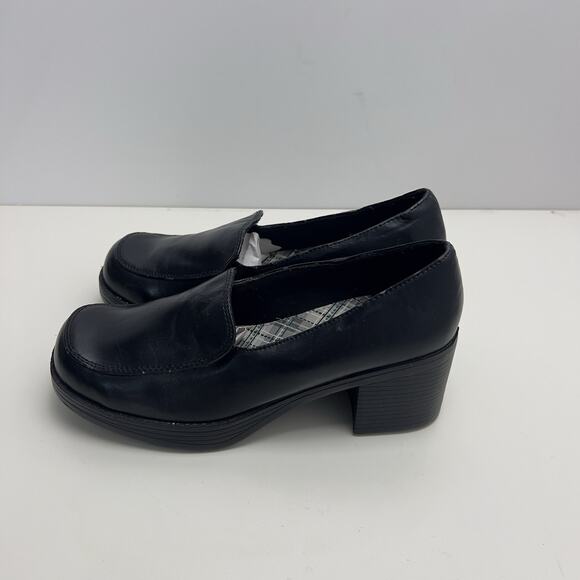 Vtg Y2K Lower East Side Black Bratz Chunky Platform Loafers Shoes Size 8 - Picture 6 of 10